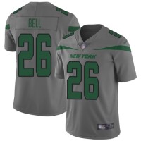 Nike New York Jets #26 Le'Veon Bell Gray Men's Stitched NFL Limited Inverted Legend Jersey