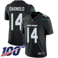 Nike New York Jets #14 Sam Darnold Black Alternate Men's Stitched NFL 100th Season Vapor Limited Jersey