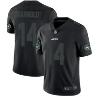 Nike New York Jets #14 Sam Darnold Black Men's Stitched NFL Limited Rush Impact Jersey