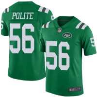 Nike New York Jets #56 Jachai Polite Green Men's Stitched NFL Limited Rush Jersey