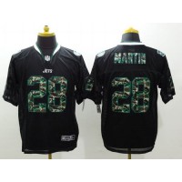 Nike New York Jets #28 Curtis Martin Black Men's Stitched NFL Elite Camo Fashion Jersey
