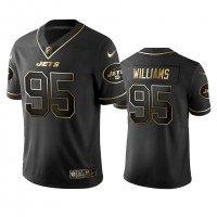 New York Jets #95 Quinnen Williams Men's Stitched NFL Vapor Untouchable Limited Black Golden Jersey