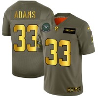 New York New York Jets #33 Jamal Adams NFL Men's Nike Olive Gold 2019 Salute to Service Limited Jersey