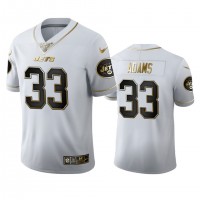 New York New York Jets #33 Jamal Adams Men's Nike White Golden Edition Vapor Limited NFL 100 Jersey