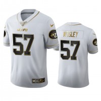 New York New York Jets #57 C.J. Mosley Men's Nike White Golden Edition Vapor Limited NFL 100 Jersey