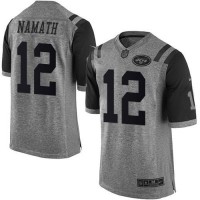 Nike New York Jets #12 Joe Namath Gray Men's Stitched NFL Limited Gridiron Gray Jersey