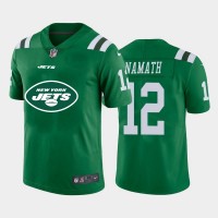 New York New York Jets #12 Joe Namath Green Men's Nike Big Team Logo Vapor Limited NFL Jersey
