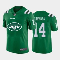 New York New York Jets #14 Sam Darnold Green Men's Nike Big Team Logo Vapor Limited NFL Jersey
