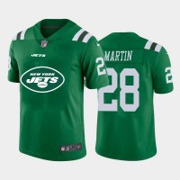 New York New York Jets #28 Curtis Martin Green Men's Nike Big Team Logo Vapor Limited NFL Jersey
