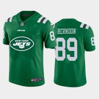 New York New York Jets #89 Chris Herndon Green Men's Nike Big Team Logo Vapor Limited NFL Jersey