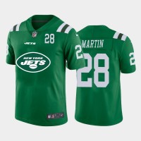 New York New York Jets #28 Curtis Martin Green Men's Nike Big Team Logo Player Vapor Limited NFL Jersey