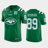 New York New York Jets #89 Chris Herndon Green Men's Nike Big Team Logo Player Vapor Limited NFL Jersey