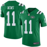 Nike New York Jets #11 Denzel Mim Green Men's Stitched NFL Limited Rush Jersey