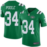 Nike New York Jets #34 Brian Poole Green Men's Stitched NFL Limited Rush Jersey