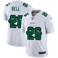 New York New York Jets #26 Le'Veon Bell White Men's Nike Team Logo Dual Overlap Limited NFL Jersey