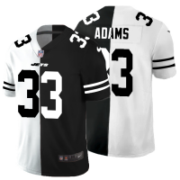 New York New York Jets #33 Jamal Adams Men's Black V White Peace Split Nike Vapor Untouchable Limited NFL Jersey
