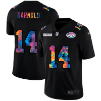 New York New York Jets #14 Sam Darnold Men's Nike Multi-Color Black 2020 NFL Crucial Catch Vapor Untouchable Limited Jersey