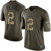 Nike New York Jets #2 Zach Wilson Green Men's Stitched NFL Limited 2015 Salute To Service Jersey