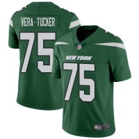 Nike New York Jets #75 Alijah Vera-Tucker Green Team Color Men's Stitched NFL Vapor Untouchable Limited Jersey