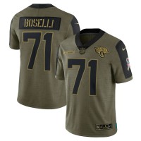 Jacksonville Jacksonville Jaguars #71 Tony Boselli Olive Nike 2021 Salute To Service Limited Player Jersey
