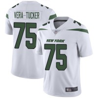 Nike New York Jets #75 Alijah Vera-Tucker White Men's Stitched NFL Vapor Untouchable Limited Jersey