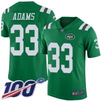 Nike New York Jets #33 Jamal Adams Green Men's Stitched NFL Limited Rush 100th Season Jersey