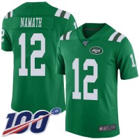 Nike New York Jets #12 Joe Namath Green Men's Stitched NFL Limited Rush 100th Season Jersey