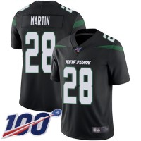 Nike New York Jets #28 Curtis Martin Black Alternate Men's Stitched NFL 100th Season Vapor Limited Jersey