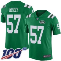Nike New York Jets #57 C.J. Mosley Green Men's Stitched NFL Limited Rush 100th Season Jersey