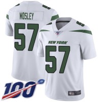 Nike New York Jets #57 C.J. Mosley White Men's Stitched NFL 100th Season Vapor Limited Jersey