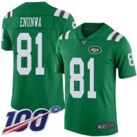 Nike New York Jets #81 Quincy Enunwa Green Men's Stitched NFL Limited Rush 100th Season Jersey