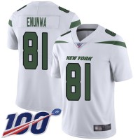Nike New York Jets #81 Quincy Enunwa White Men's Stitched NFL 100th Season Vapor Limited Jersey
