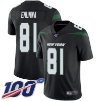 Nike New York Jets #81 Quincy Enunwa Black Alternate Men's Stitched NFL 100th Season Vapor Limited Jersey