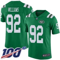 Nike New York Jets #92 Leonard Williams Green Men's Stitched NFL Limited Rush 100th Season Jersey