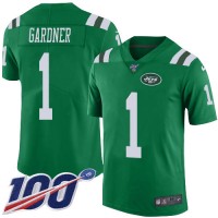 Nike New York Jets #1 Ahmad Sauce Gardner Green Men's Stitched NFL Limited Rush 100th Season Jersey