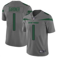 Nike New York Jets #1 Ahmad Sauce Gardner Gray Men's Stitched NFL Limited Inverted Legend Jersey