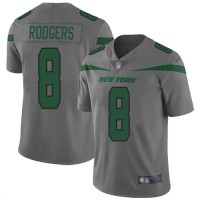 Nike New York Jets #8 Aaron Rodgers Gray Men's Stitched NFL Limited Inverted Legend Jersey