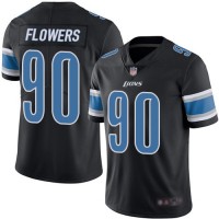 Nike Detroit Lions #90 Trey Flowers Black Men's Stitched NFL Limited Rush Jersey