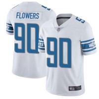 Nike Detroit Lions #90 Trey Flowers White Men's Stitched NFL Vapor Untouchable Limited Jersey