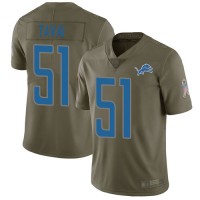 Nike Detroit Lions #51 Jahlani Tavai Olive Men's Stitched NFL Limited 2017 Salute To Service Jersey