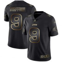 Nike Detroit Lions #9 Matthew Stafford Black/Gold Men's Stitched NFL Vapor Untouchable Limited Jersey