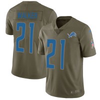 Nike Detroit Lions #21 Tracy Walker Olive Men's Stitched NFL Limited 2017 Salute to Service Jersey