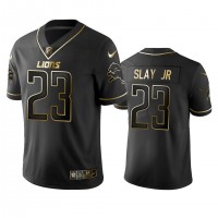 Detroit Lions #23 Darius Slay Jr Men's Stitched NFL Vapor Untouchable Limited Black Golden Jersey
