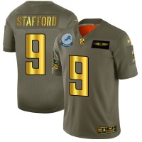 Detroit Detroit Lions #9 Matthew Stafford NFL Men's Nike Olive Gold 2019 Salute to Service Limited Jersey