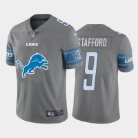 Detroit Detroit Lions #9 Matthew Stafford Gray Men's Nike Big Team Logo Vapor Limited NFL Jersey