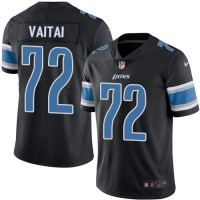 Nike Detroit Lions #72 Halapoulivaati Vaitai Black Men's Stitched NFL Limited Rush Jersey