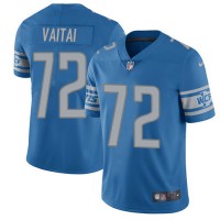Nike Detroit Lions #72 Halapoulivaati Vaitai Blue Team Color Men's Stitched NFL Vapor Untouchable Limited Jersey
