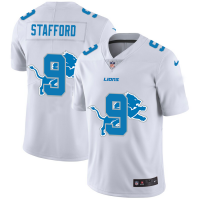 Detroit Detroit Lions #9 Matthew Stafford White Men's Nike Team Logo Dual Overlap Limited NFL Jersey