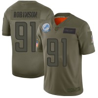 Nike Detroit Lions #91 A'Shawn Robinson Camo Men's Stitched NFL Limited 2019 Salute To Service Jersey