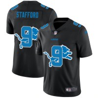Detroit Detroit Lions #9 Matthew Stafford Men's Nike Team Logo Dual Overlap Limited NFL Jersey Black